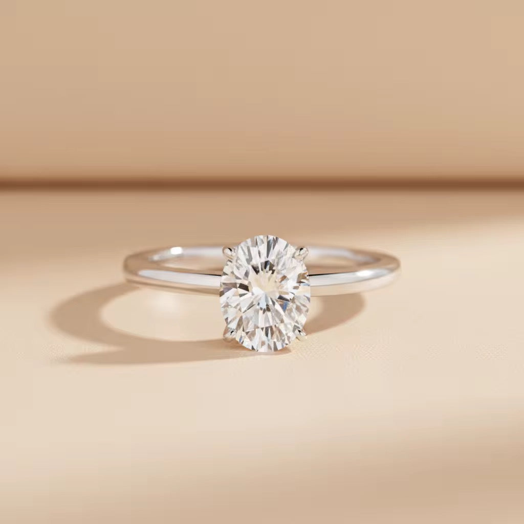 OVAL MOISSANITE SOLITAIRE RING