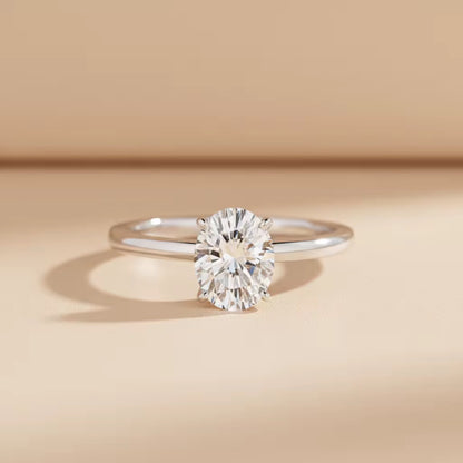 OVAL MOISSANITE SOLITAIRE RING