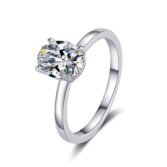 OVAL MOISSANITE SOLITAIRE RING