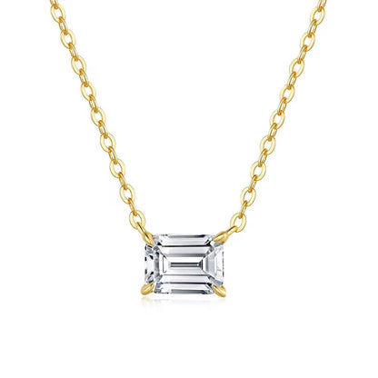 EMERALD CUT MOISSANITE NECKLACE