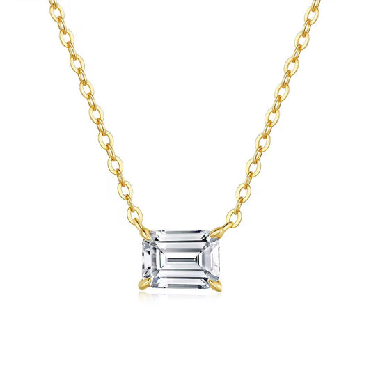 EMERALD CUT MOISSANITE NECKLACE