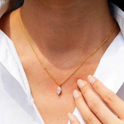 MARQUISE MOISSANITE NECKLACE