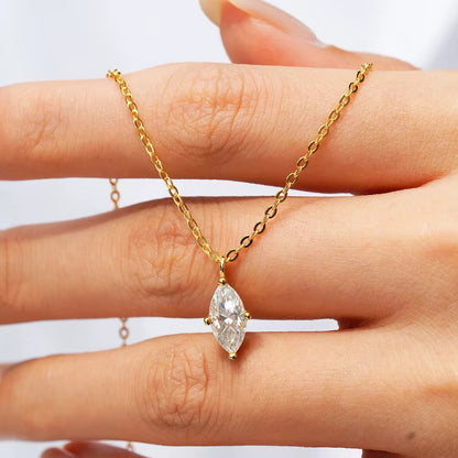 MARQUISE MOISSANITE NECKLACE