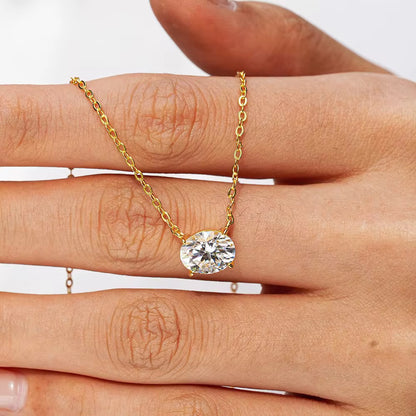 OVAL MOISSANITE NECKLACE