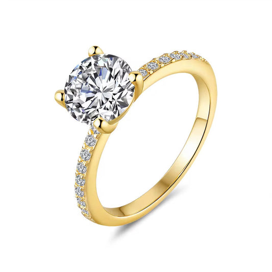 PAVÉ ROUND MOISSANITE RING