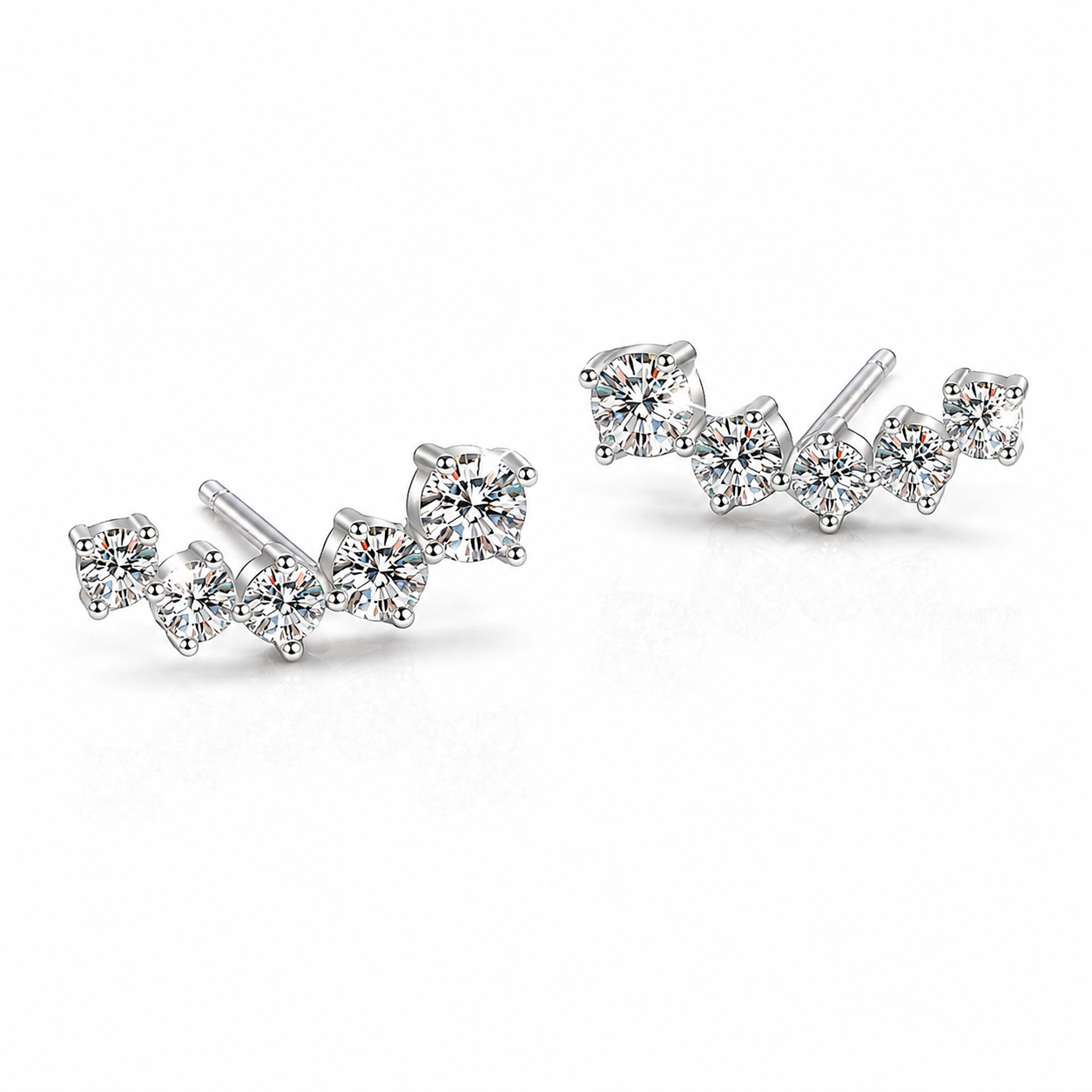CURVED MOISSANITE EARRINGS