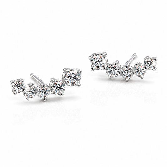 CURVED MOISSANITE EARRINGS