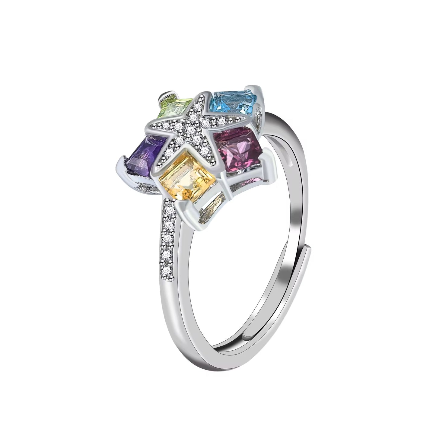 Star Mosaic Gemstone Ring