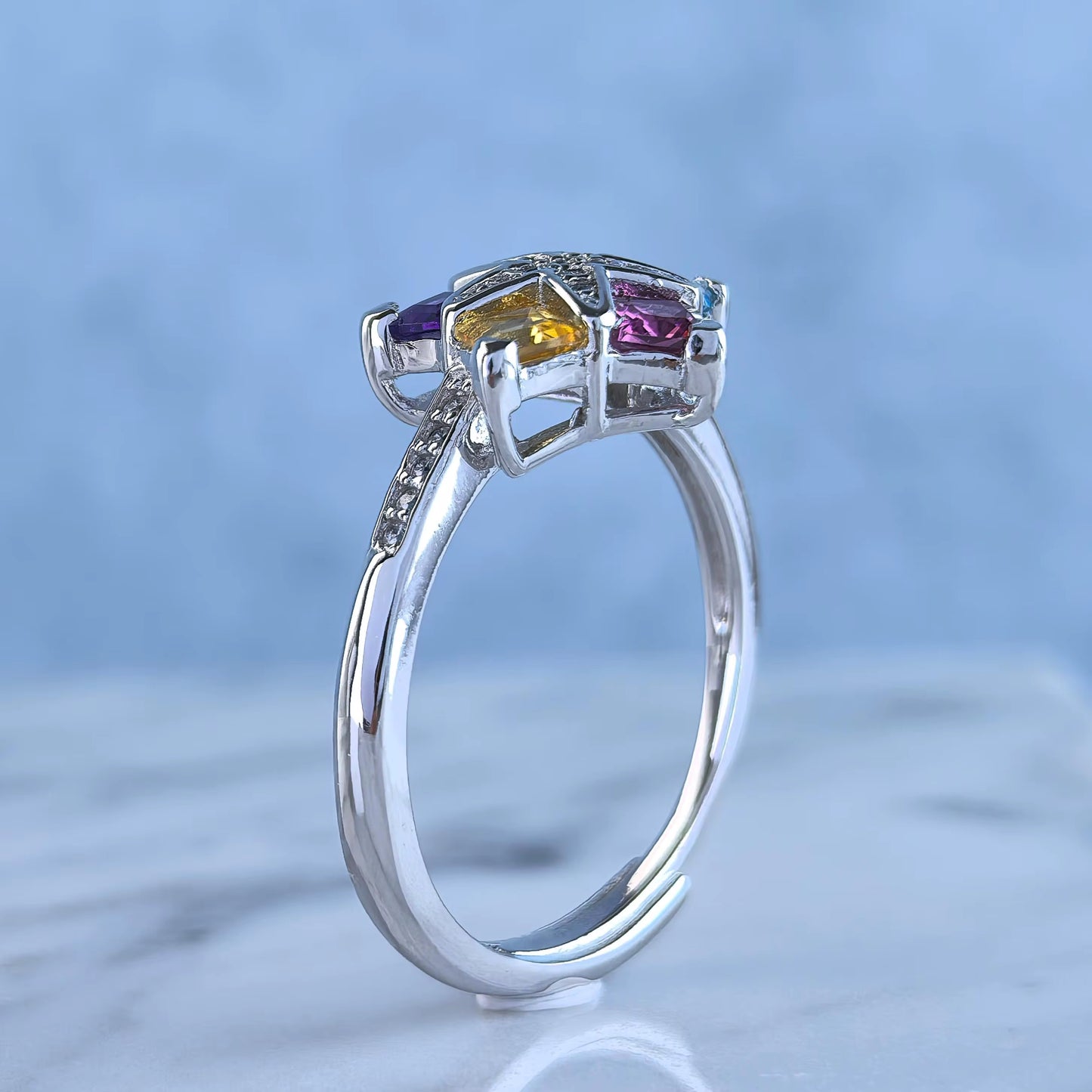 Star Mosaic Gemstone Ring
