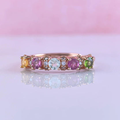 Pastel Tourmaline Eternity Ring
