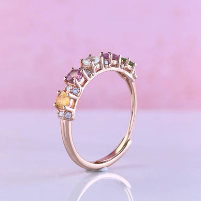 Pastel Tourmaline Eternity Ring