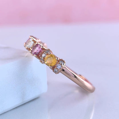 Pastel Tourmaline Eternity Ring