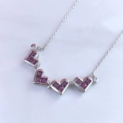 Lucky Heart Gem Necklace