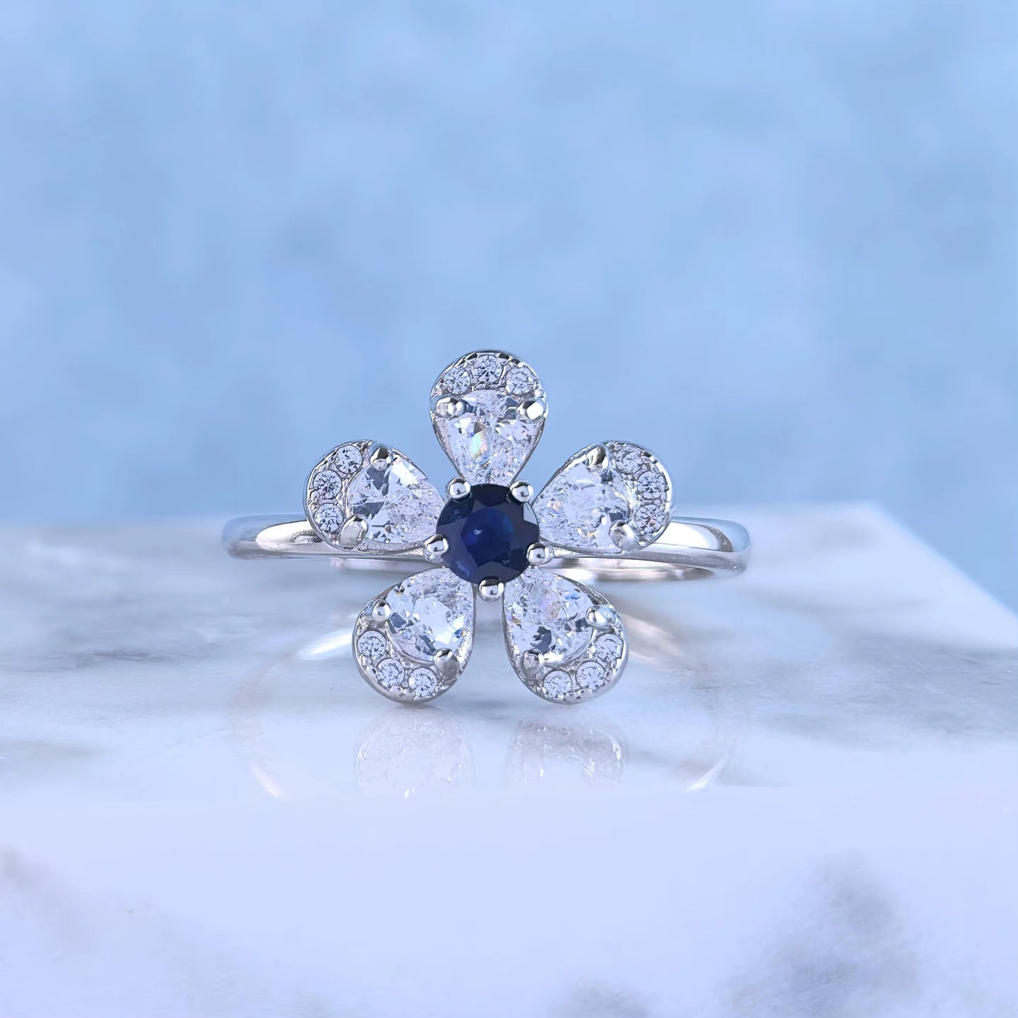 Sapphire Bloom Ring