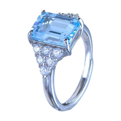 Azure Radiant Topaz Ring