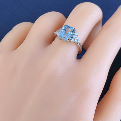 Azure Radiant Topaz Ring