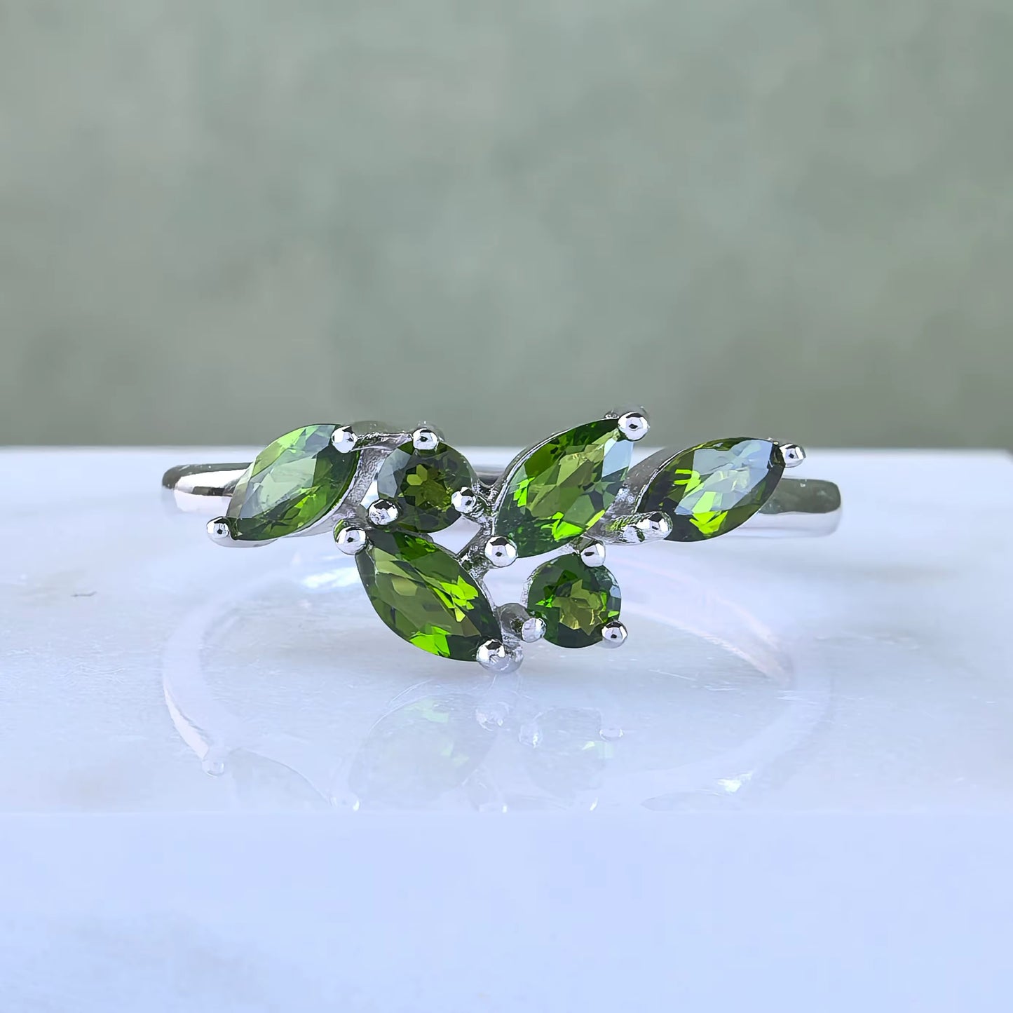 Verdant Diopside Ring