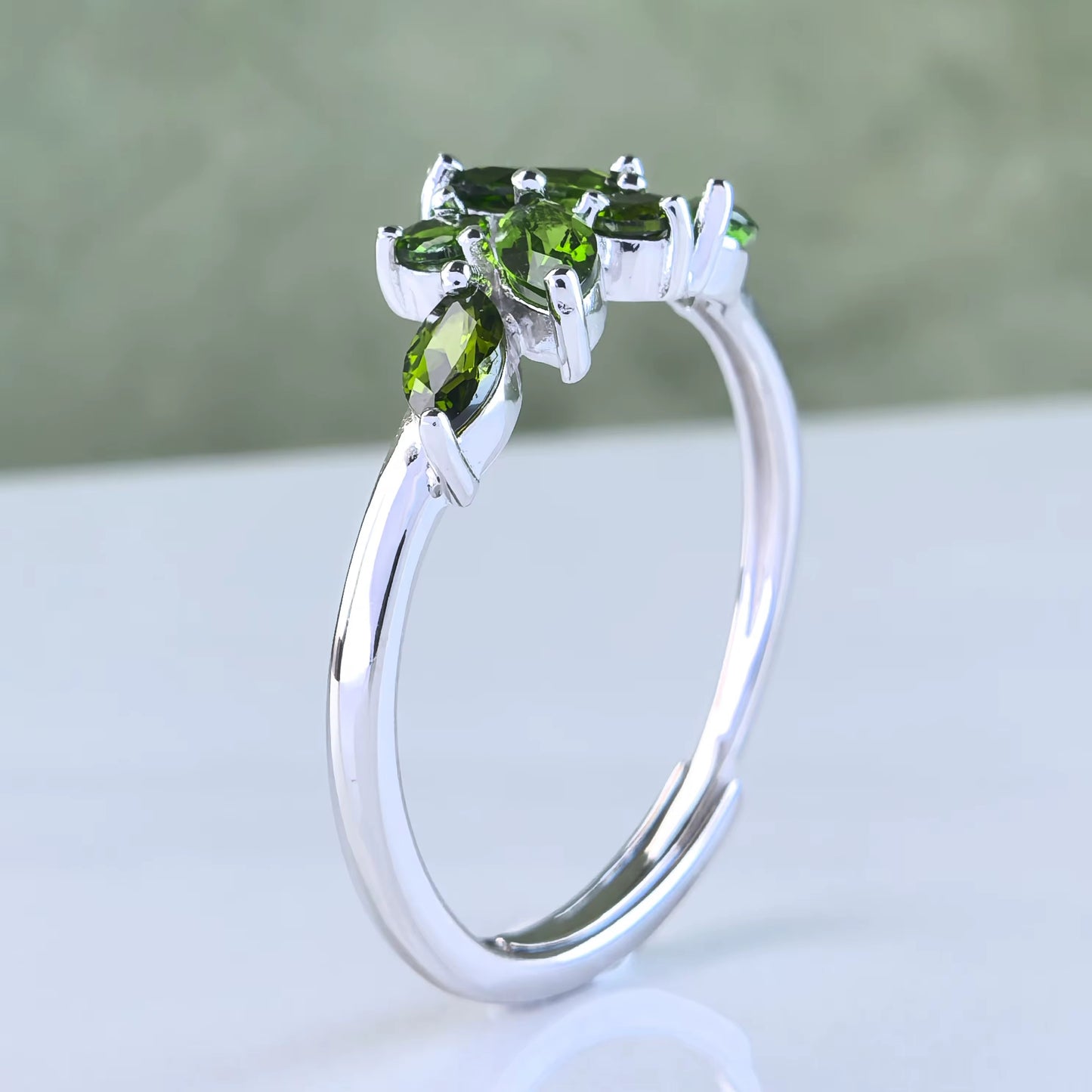 Verdant Diopside Ring