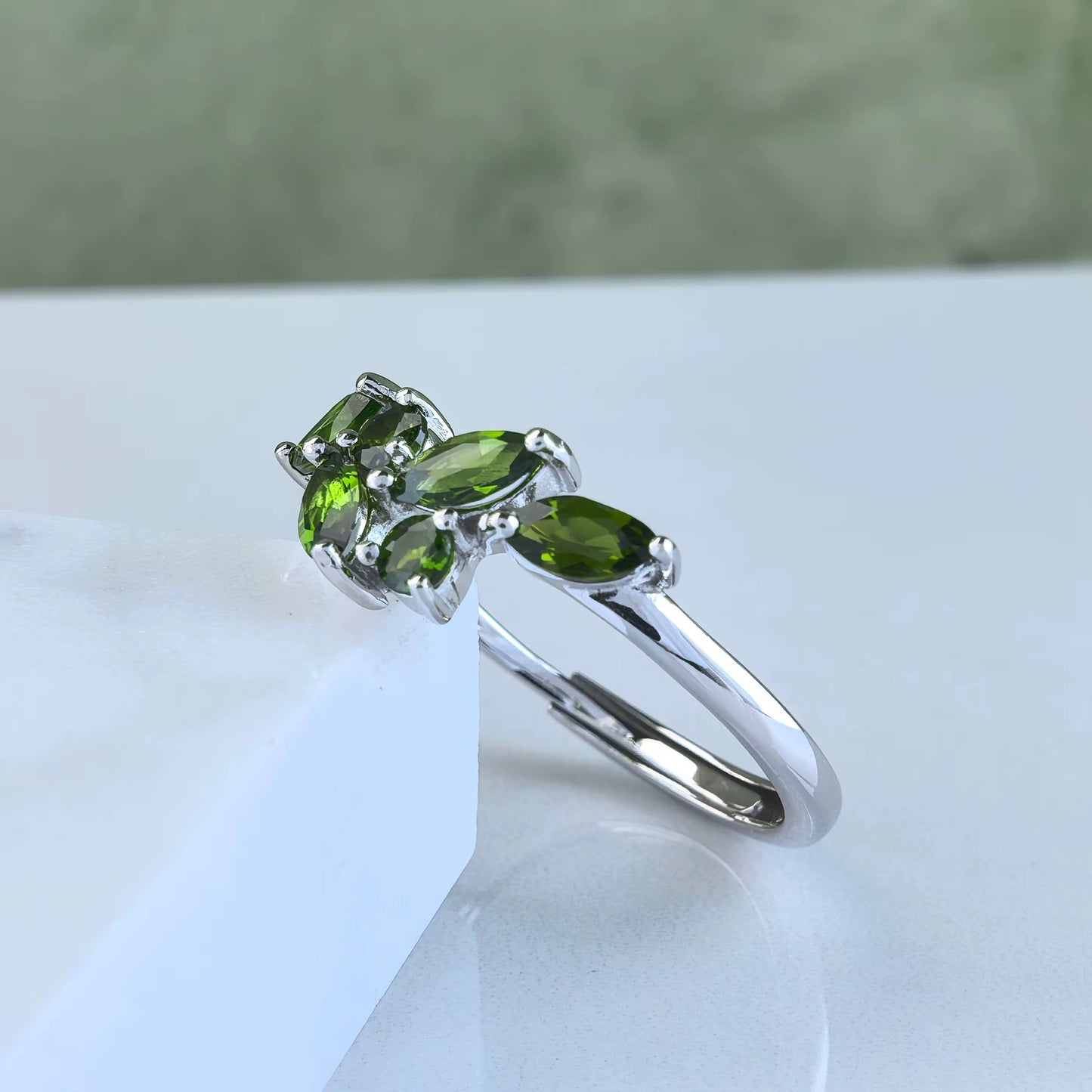 Verdant Diopside Ring