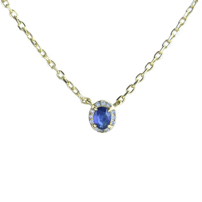 Oval Gemstone Necklace