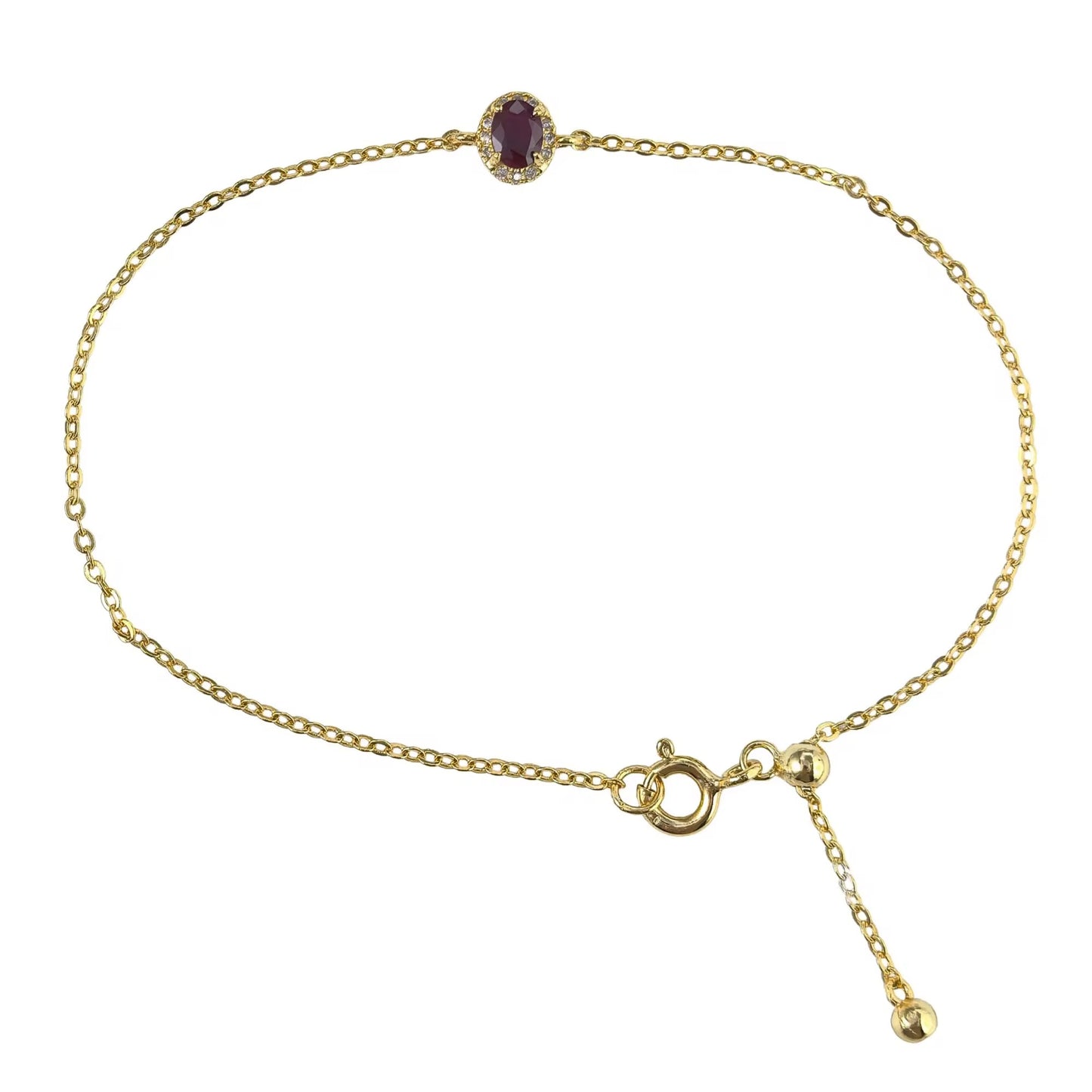 Ruby Halo Bracelet