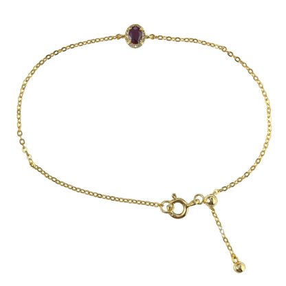 Ruby Halo Bracelet