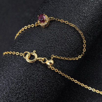 Ruby Halo Bracelet