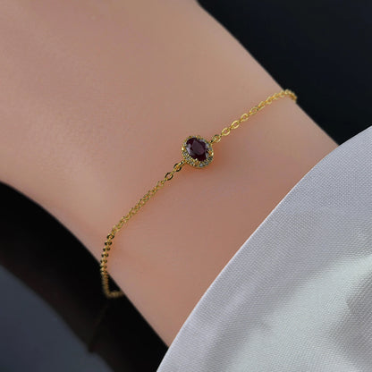 Ruby Halo Bracelet