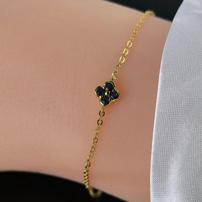 Clover Gemstone Bracelet