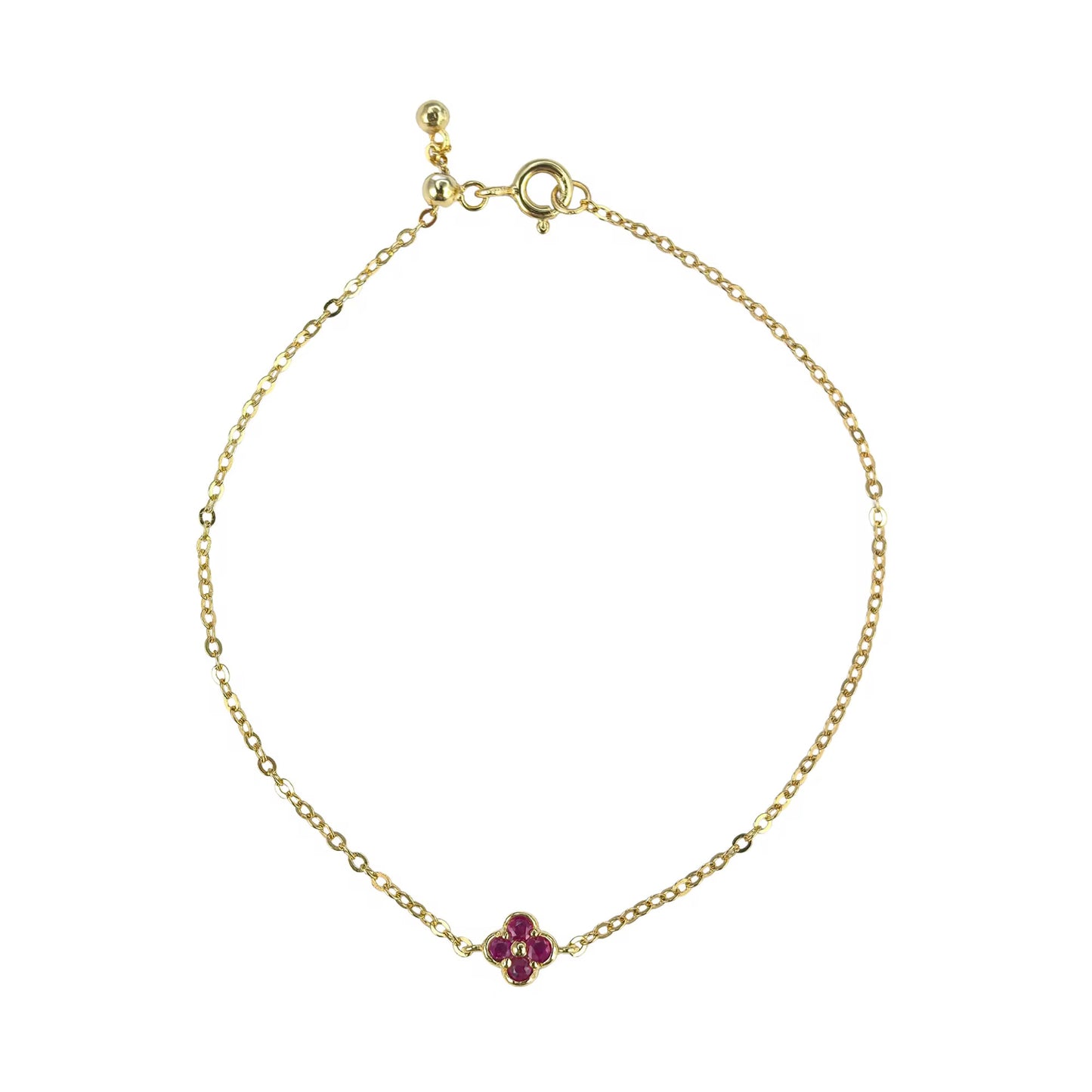 Clover Gemstone Bracelet