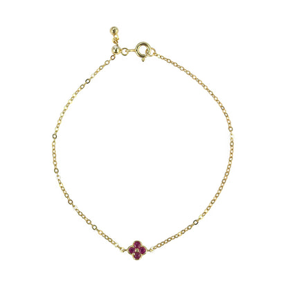 Clover Gemstone Bracelet