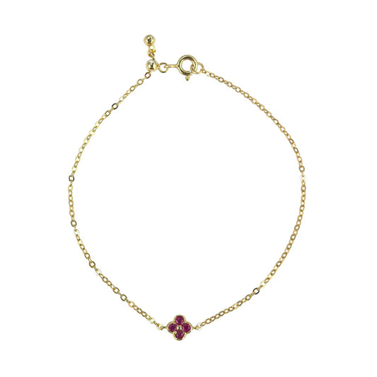 Clover Gemstone Bracelet
