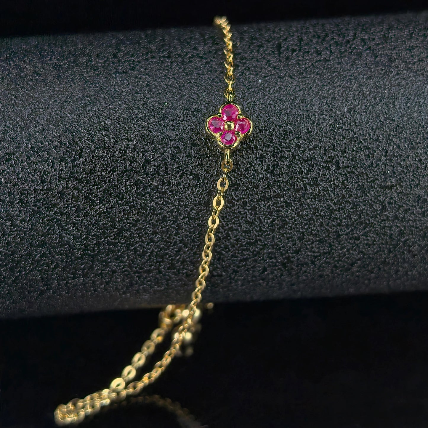 Clover Gemstone Bracelet