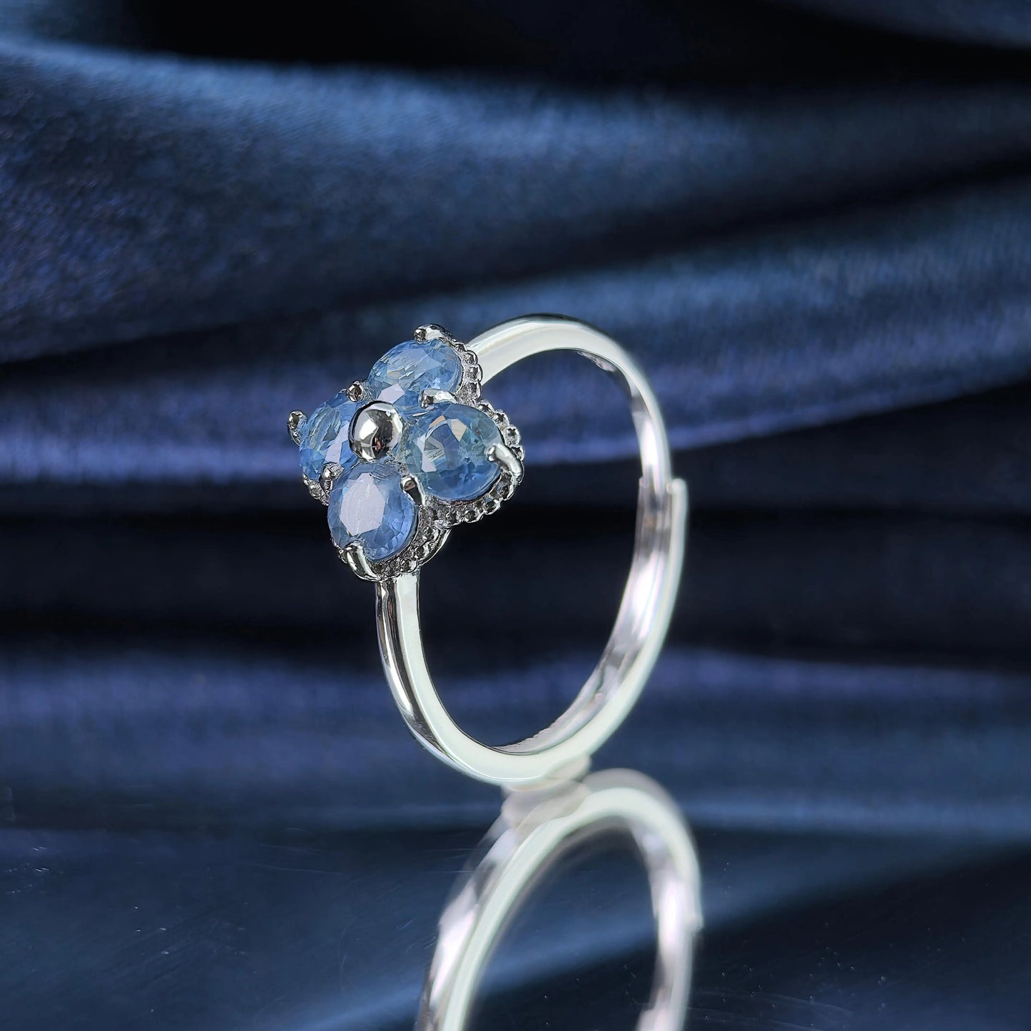Clover Sapphire Ring