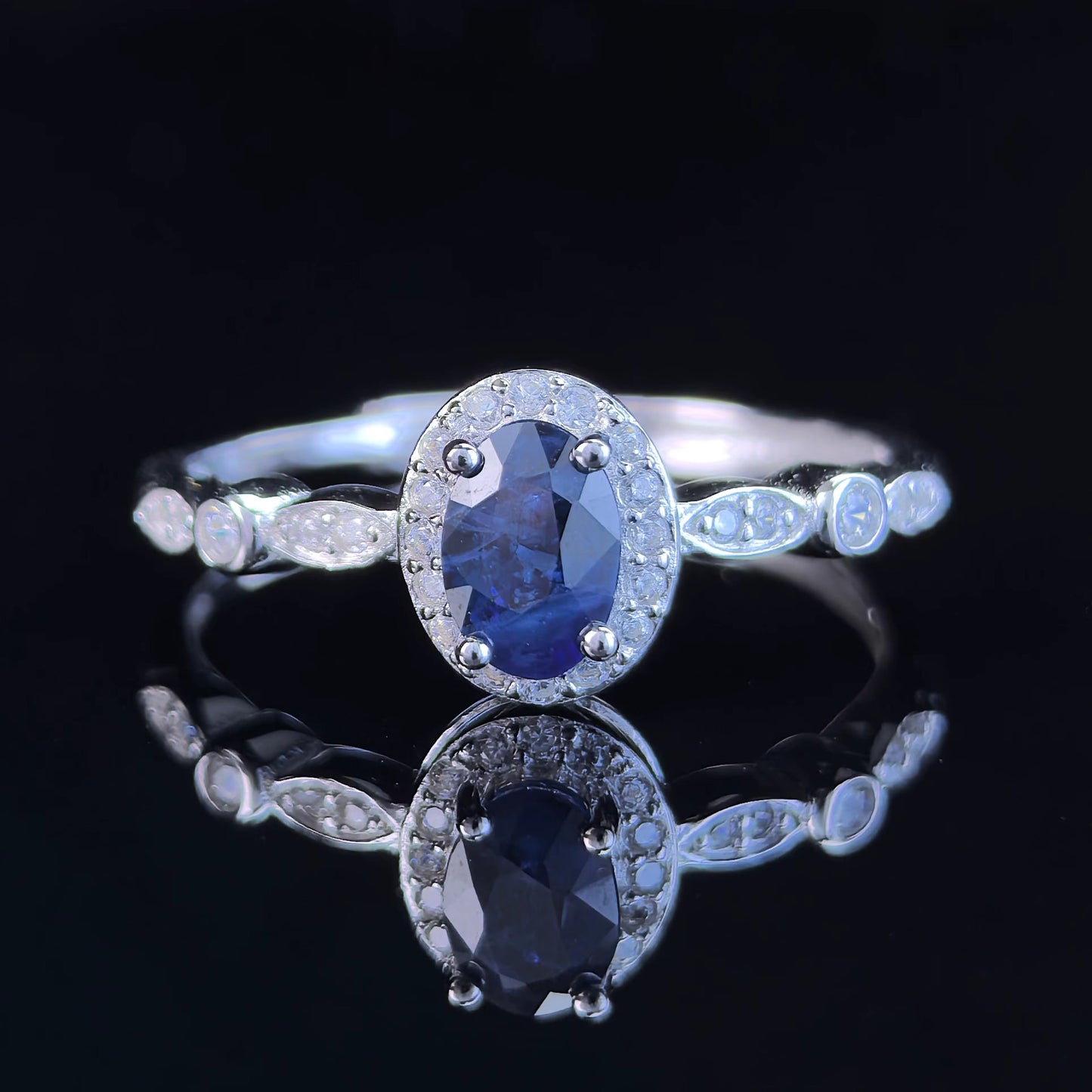 Halo Sapphire Ring