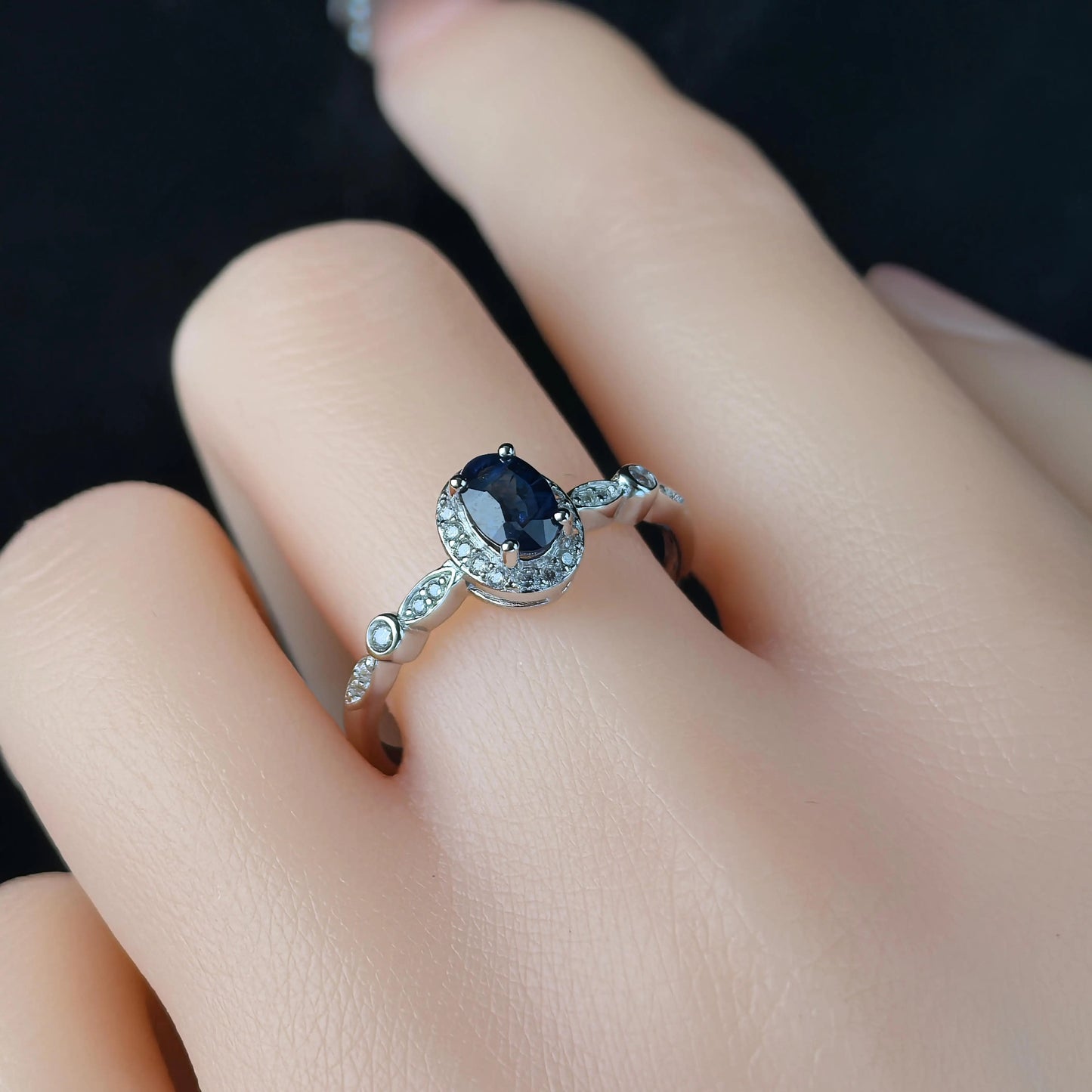 Halo Sapphire Ring