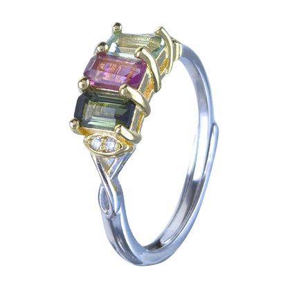 Three Stone Tourmaline Ring