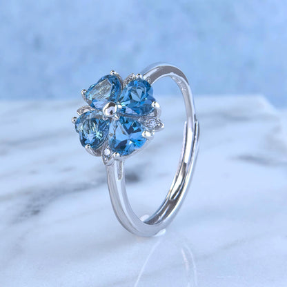 Blossom Blue Topaz Ring