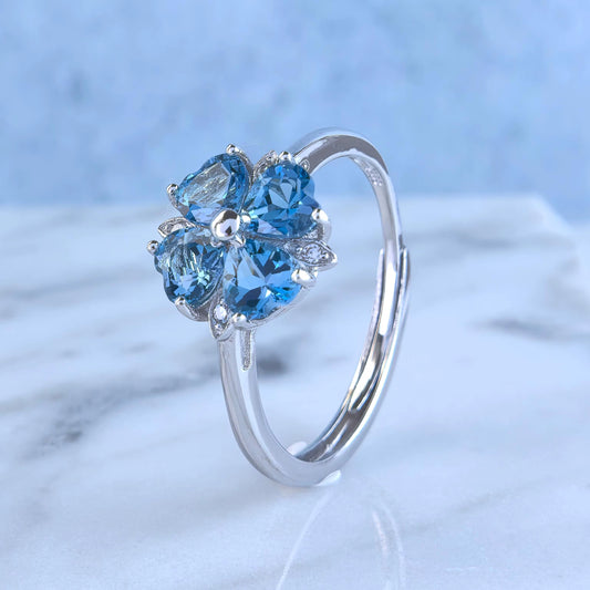 Blossom Blue Topaz Ring
