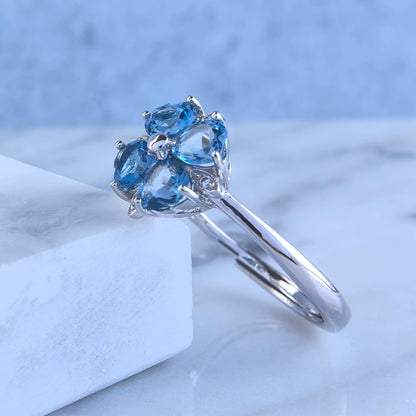 Blossom Blue Topaz Ring