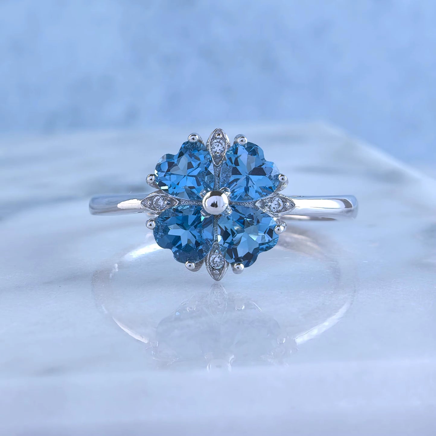 Blossom Blue Topaz Ring