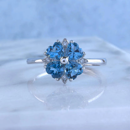Blossom Blue Topaz Ring