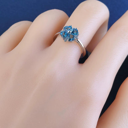 Blossom Blue Topaz Ring