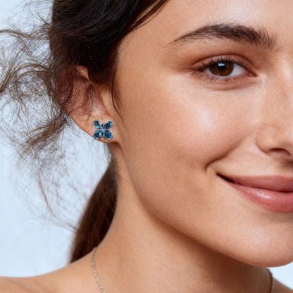 Blossom Blue Topaz Stud Earrings