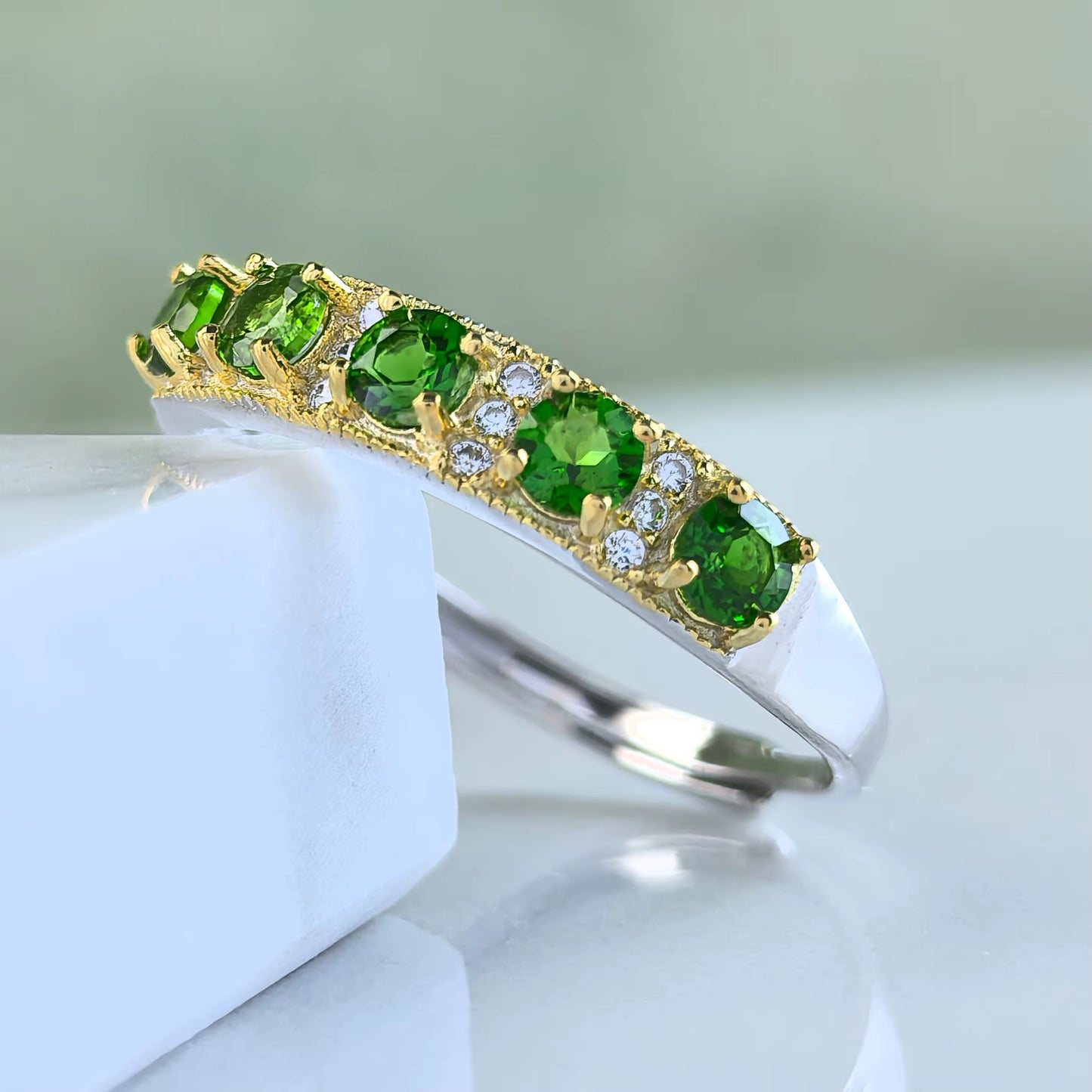 Diopside Band Ring