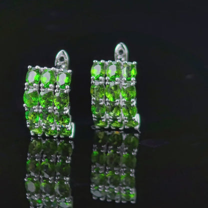 Multistone Gem Hoop Earrings