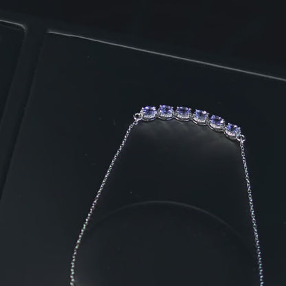 Tanzanite Line Necklace