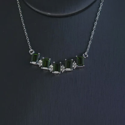 Green Diopside Heart Necklace