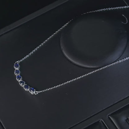 Sapphire Line Necklace