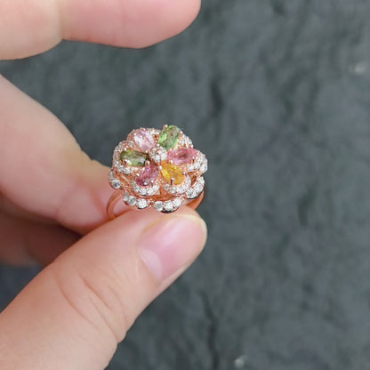 Tourmaline Bloom Ring